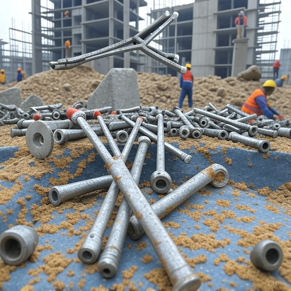 Engineers inspecting newly installed V-Type refractory anchors on-site, showing a successful project result.